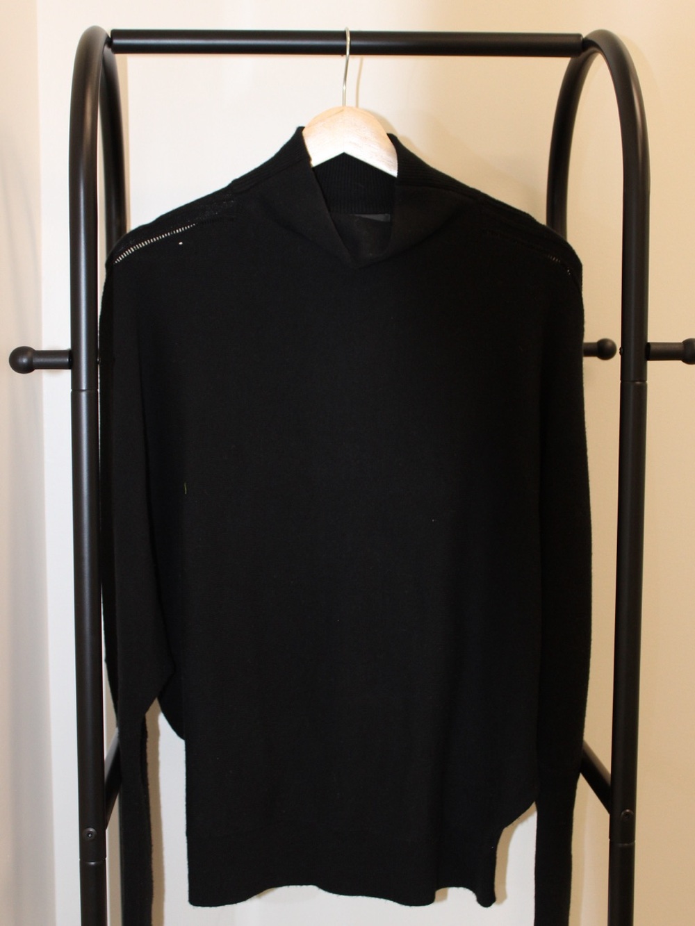 French Connection Black Funnel Neck Lightweight Sweater